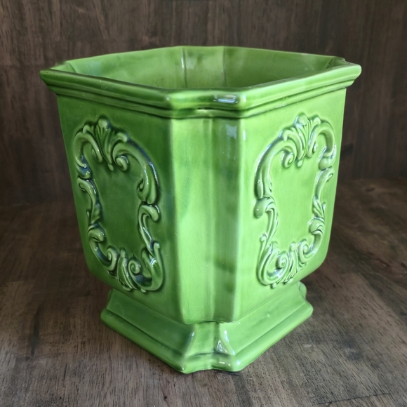 Vintage Italian green vase, Bassano ceramic - Picture 12 of 15